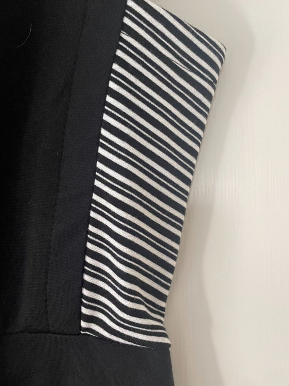 Madewell Abroad DRESS IN STRIPE-INSET TRUE BLACK Size 2 NWT - Picture 8 of 8
